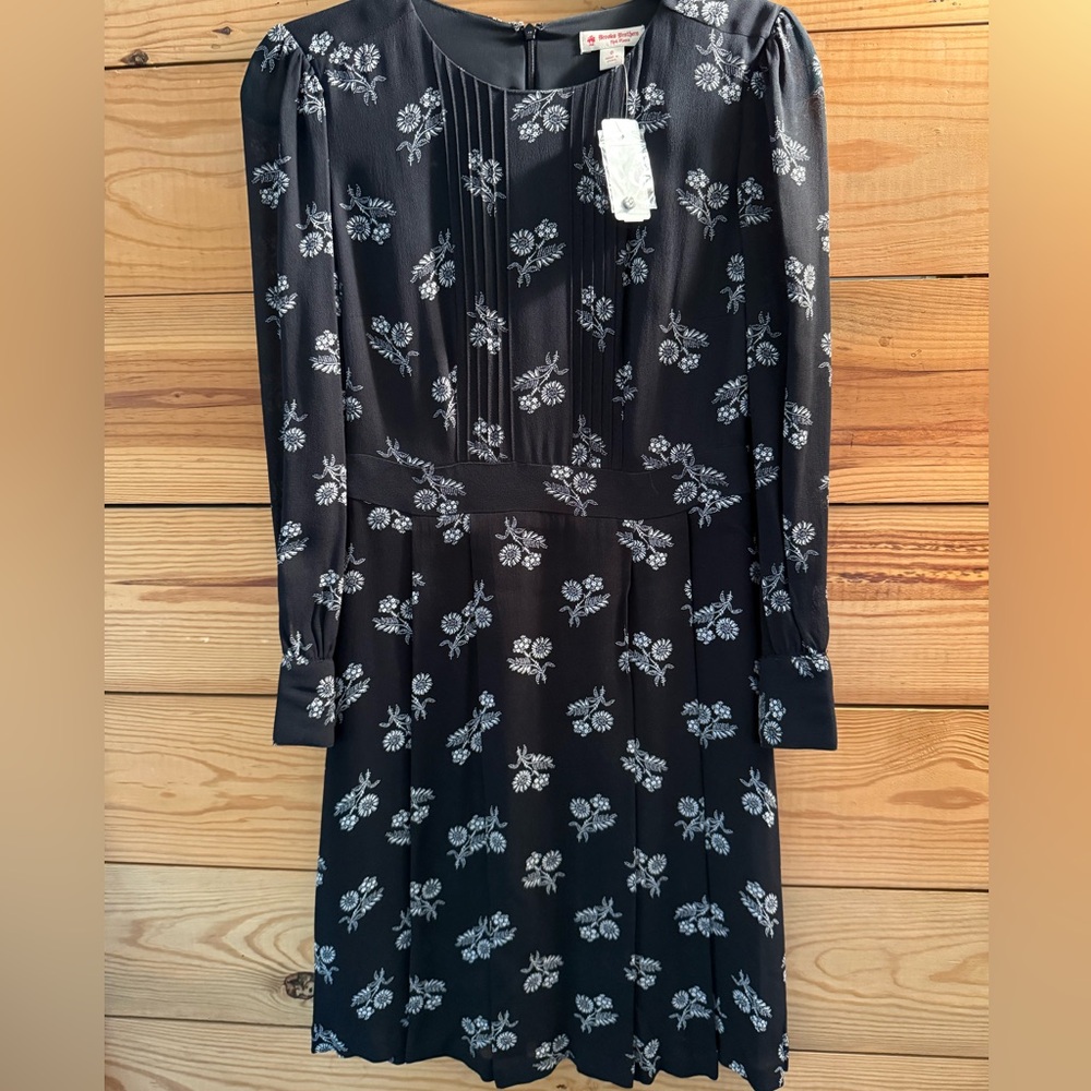 Brooks Brothers Black and White Floral dress